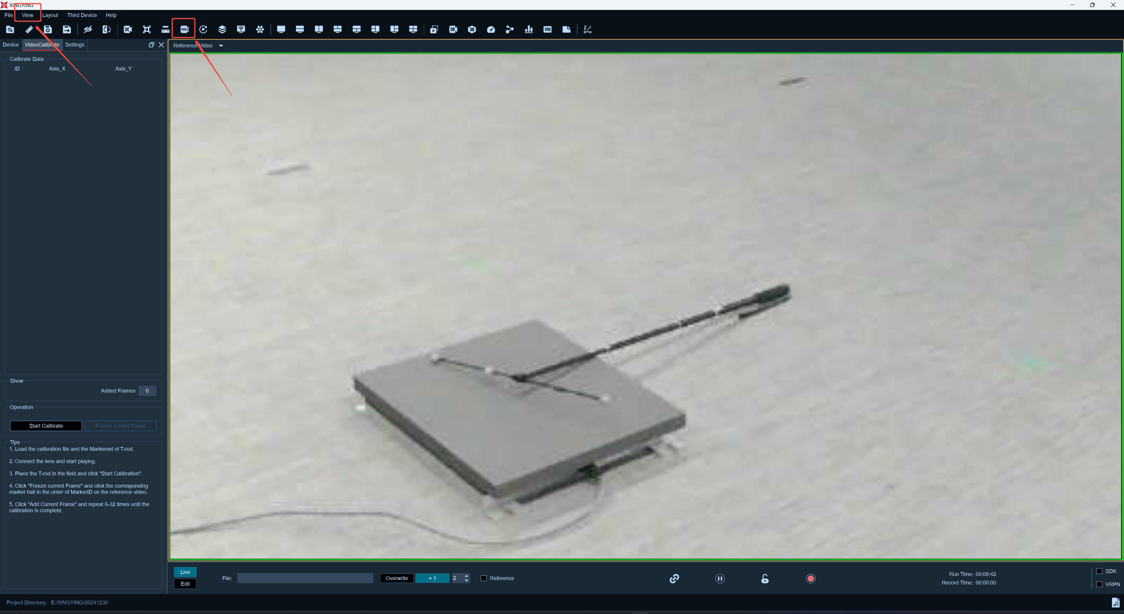 5. Reference Video Calibration | NOKOV DOCS