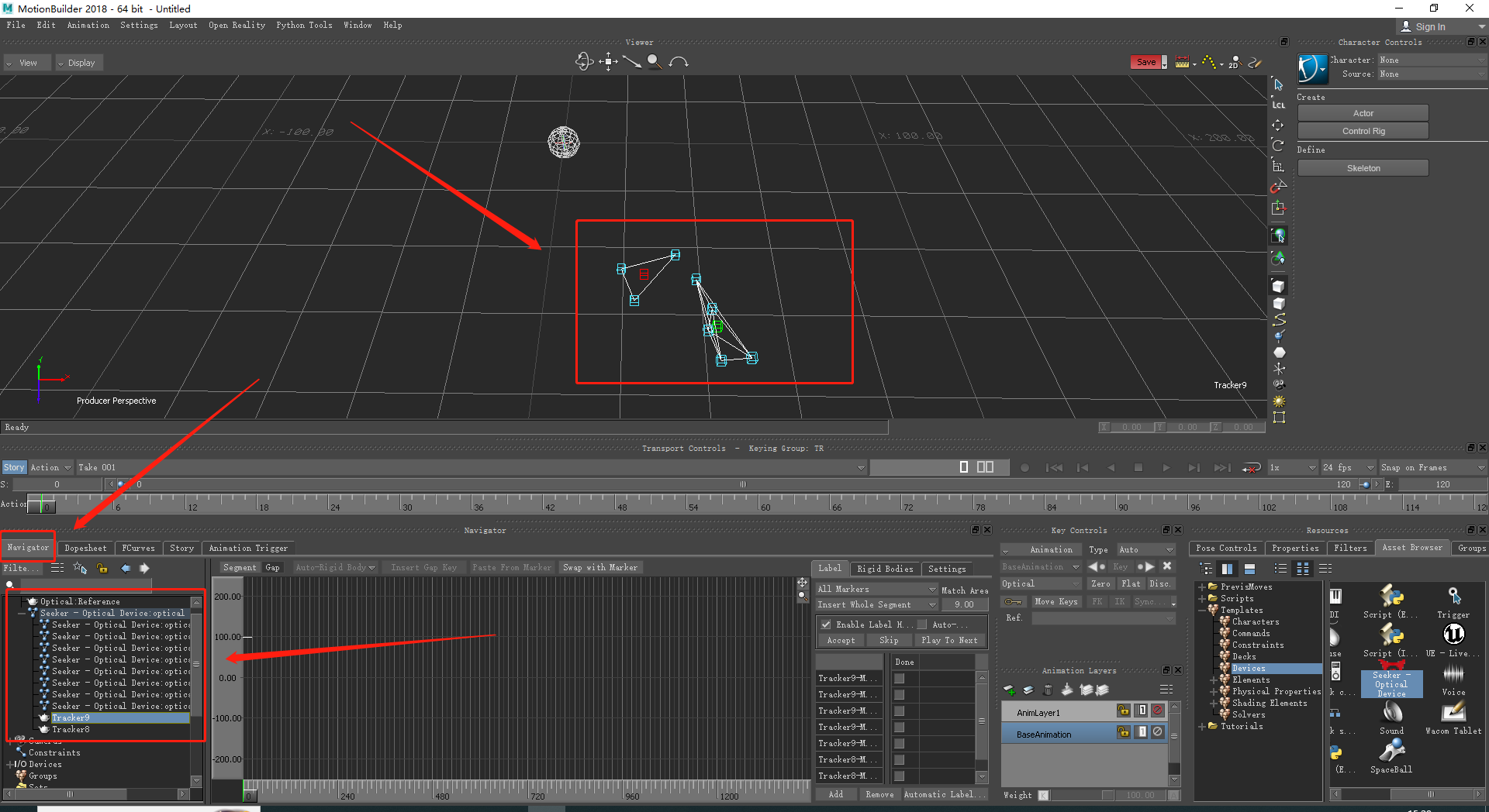 Rigid body into MotionBuilder