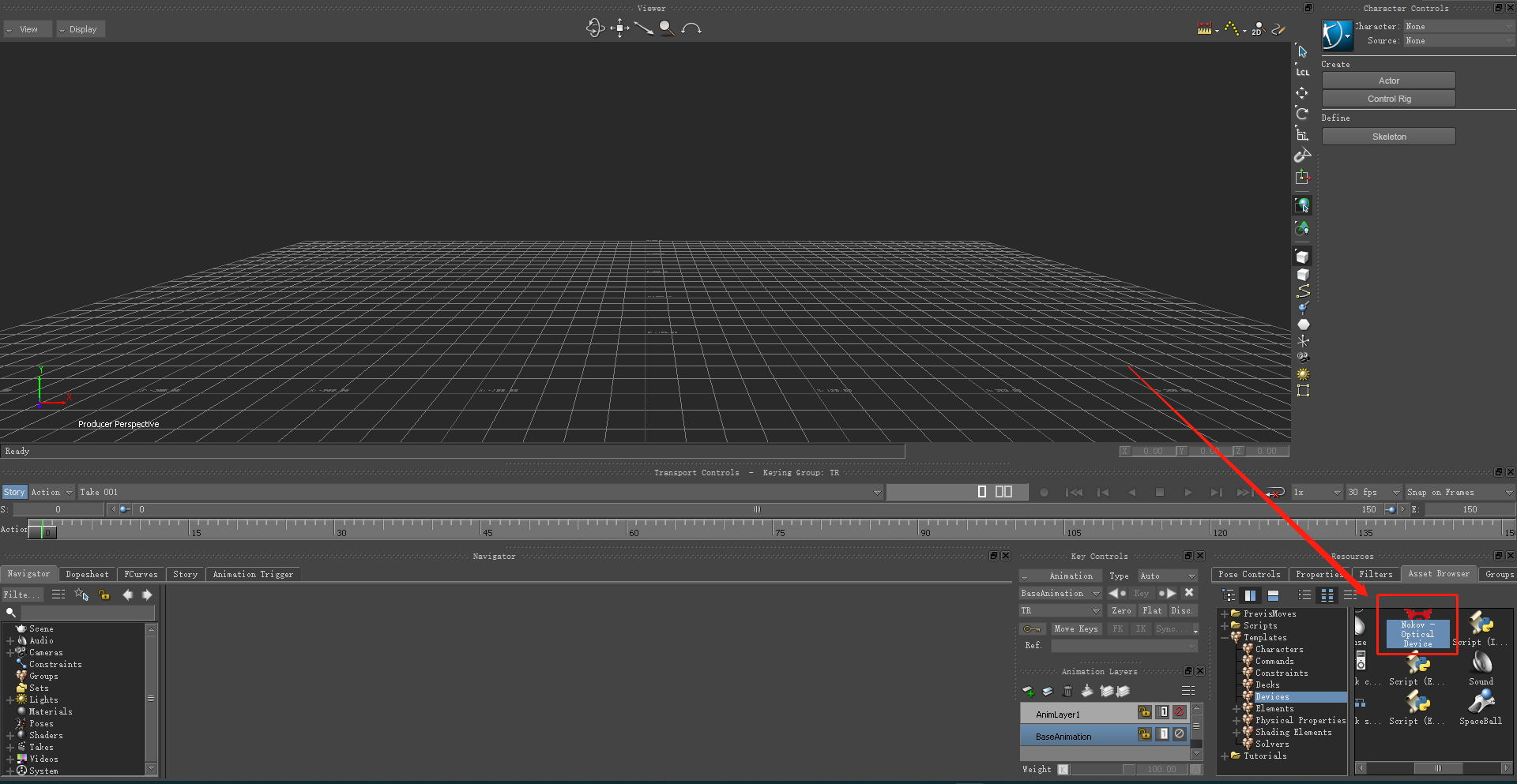 Drag NOKOVPlugin into the View
